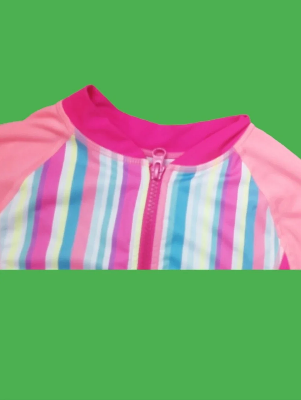 Lands' End Girl's Long Sleeve Half-zip Rash-Guard One-piece Swimsuit